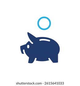 piggy bank colored icon vector design good for web or mobile app