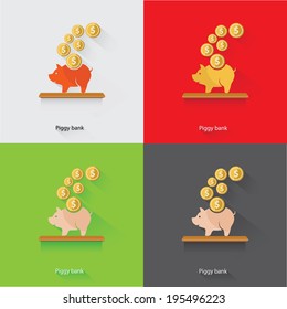Piggy Bank Concept,vector