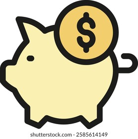 A piggy bank is a container used to save money, often shaped like a pig. It encourages saving by providing a simple, fun way to collect coins and bills.