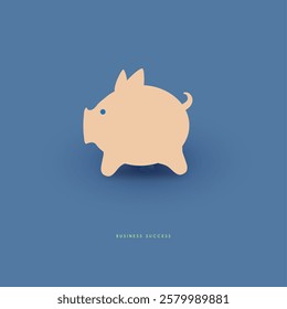 Piggy bank. Cute banking concept