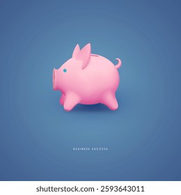 Piggy bank. Cute banking concept