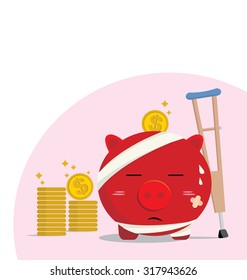 Piggy bank design of accident concepts