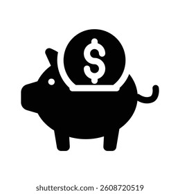 A piggy bank with a dollar symbol, symbolizing savings
