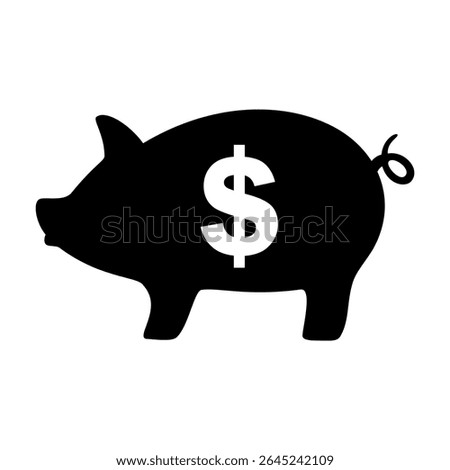 piggy bank dollar. Vector image