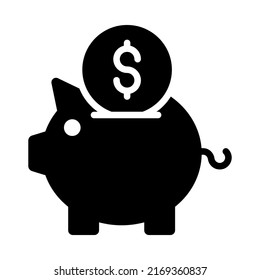 piggy bank Finance Related Vector Line Icon. Editable Stroke Pixel Perfect.