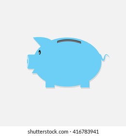 Piggy bank  financial savings  long-term deposit investment.  vector illustration concept.