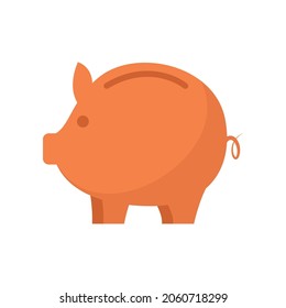 piggy bank flat icon sign vector illustration design eps.10