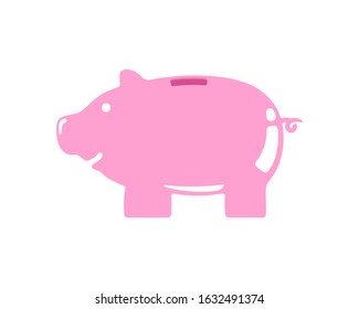 piggy bank, flat vector icon