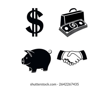 Piggy bank with growing graph represents increasing savings, Icons Representing Financial Concepts, piggy bank, graph, business, finance, investment, savings, growth, success, money, dollar, profit, i