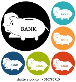 Piggy bank icon