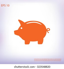 Piggy bank icon
