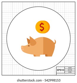 Piggy bank icon