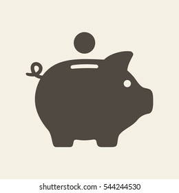 Piggy bank icon - Shutterstock ID 544244530