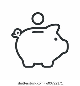 Piggy bank icon