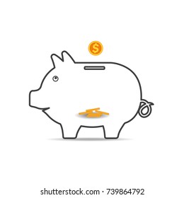 Piggy bank icon