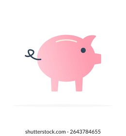 Piggy Bank icon, colored flat vector. modern and minimalist design