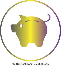 Piggy Bank icon design for personal commercial use