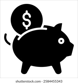 Piggy Bank Icon Element For Design