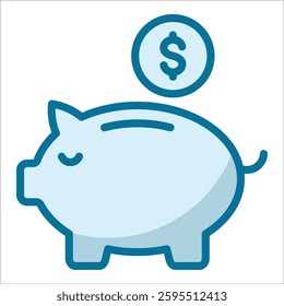 Piggy Bank Icon Element For Design