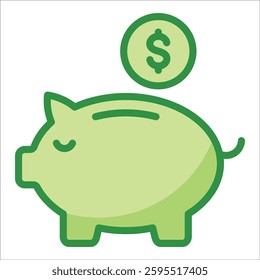 Piggy Bank Icon Element For Design