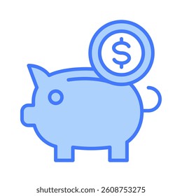 Piggy Bank Icon Element for Design
