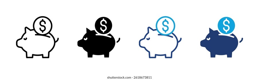 Piggy Bank Icon Element For Design