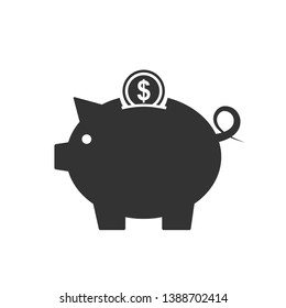 Piggy Bank Icon. Financial Element  Illustration. Applied as Trendy Symbol for Design Elements, Websites, Presentation and Application - Vector.