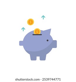 Piggy Bank icon flat design