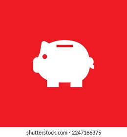 Piggy bank icon, graphic resource template, vector illustration.
