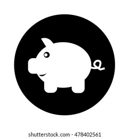 Piggy Bank Icon illustration design