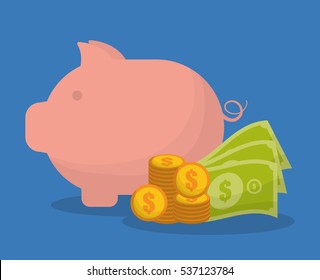 piggy bank icon image vector illustration design 