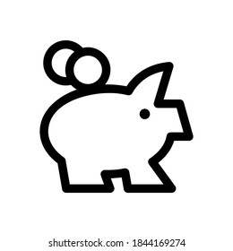 Piggy Bank icon or logo isolated sign symbol vector illustration - high quality black style vector icons
