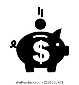 Piggy Bank Icon – Modern and Scalable Vector Graphic for Finance, Savings, and Budgeting Applications | Ideal for Financial Websites, Apps, and Presentations

