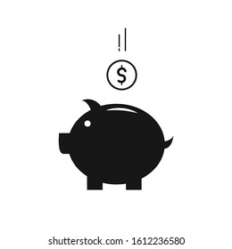 Piggy Bank Icon Money saving design template Vector illustration EPS 10
