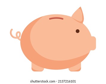 piggy bank icon on white background