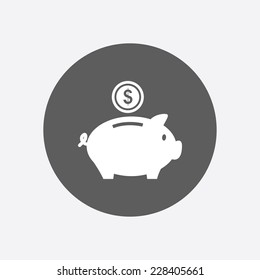 Piggy bank icon. Pictograph of moneybox