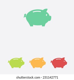 Piggy bank icon. Pictograph of moneybox