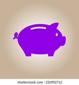 Piggy bank icon. Pictograph of moneybox
