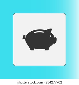 Piggy bank icon. Pictograph of moneybox