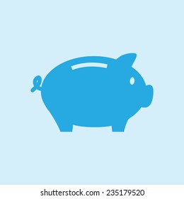 Piggy bank icon. Pictograph of moneybox
