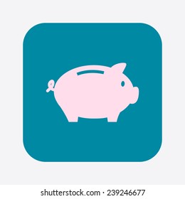 Piggy bank icon. Pictograph of moneybox