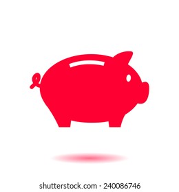 Piggy bank icon. Pictograph of moneybox