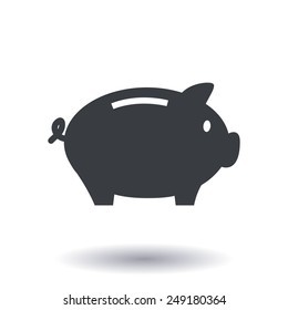 Piggy bank icon. Pictograph of moneybox