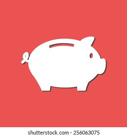 Piggy bank icon. Pictograph of moneybox