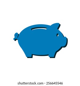 Piggy bank icon. Pictograph of moneybox