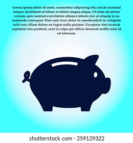 Piggy bank icon. Pictograph of moneybox
