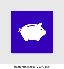 Piggy bank icon. Pictograph of moneybox