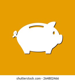 Piggy bank icon. Pictograph of moneybox
