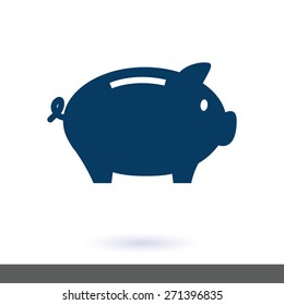 Piggy bank icon. Pictograph of moneybox