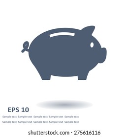 Piggy bank icon. Pictograph of moneybox